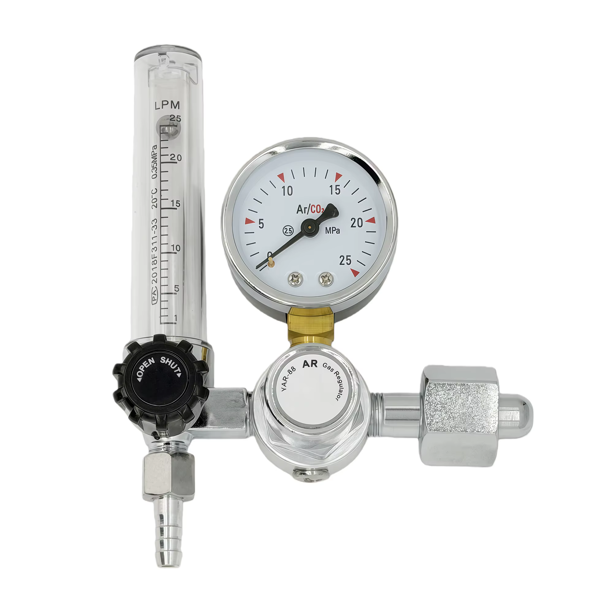 Argon / CO2 Flow Meter & Pressure Regulator